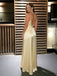 Elegant Cream Satin Spaghetti Strap Scoop Deep V-Back Mermaid Long Evening Gown