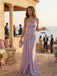 Elegant lavender goddess style prom dress full body view