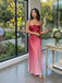 Front view of elegant burgundy to blush pink ombre satin strapless evening gown, showcasing the sleek minimalist fit and rich liquid fabric texture in a glass-walled garden patio.