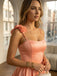 Elegant Blush Pink Satin Ruffled Spaghetti Strap A-line Mini Dress