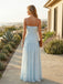 Blue Rosette Garden Maxi Gown – Ice Blue 3D Floral Chiffon Formal Dress