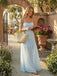 Blue Rosette Garden Maxi Gown – Ice Blue 3D Floral Chiffon Formal Dress