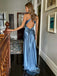 Satin Halter Cross Back Open-Back Maxi Dress - V-Neck Formal Gown for Weddings & Prom