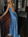 Satin Halter Cross Back Open-Back Maxi Dress - V-Neck Formal Gown for Weddings & Prom