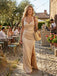 high slit mermaid satin gown walking movement