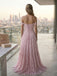romantic lace up evening gown soft blush tone full length