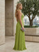 sage green slip dress adjustable strap summer look
