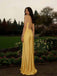 Etherealgown-Chic Buttercup Yellow Satin Sweetheart Spaghetti Strap Open Back Evening Gown