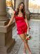 Classic Satin Sweetheart Ruffled Bodycon Mini Dress