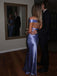 Etherealgown-Elegant Satin V-neck Off-the-Shoulder Strapless Open Back Mermaid Evening Gown