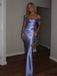 Etherealgown-Elegant Satin V-neck Off-the-Shoulder Strapless Open Back Mermaid Evening Gown