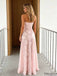 Etherealgown-Gorgeous Blush Pink Floral Lace Strapless A-Line Formal Dress