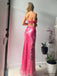 Etherealgown-Gorgeous Rose Pink One-Shoulder Backless Mermaid Long Evening Gown