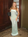 Sparkly Mint Green Sequin Strapless Mermaid Long Prom Dress