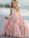 Lovely Soft Pink Flower Girl Dress For Beach Wedding Unique Little Girl Dress