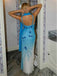 Premium Blue Gradient Sweetheart Spaghetti Strap Appliques Mermaid Long Evening Dress Prom Dress